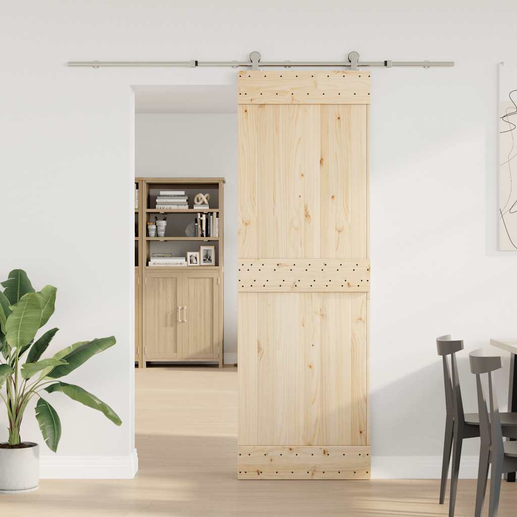 Schuifdeur onderdelenset 200 cm roestvrij staal zilverkleurig is nu te koop bij PeponiXL, paradijselijk wonen!