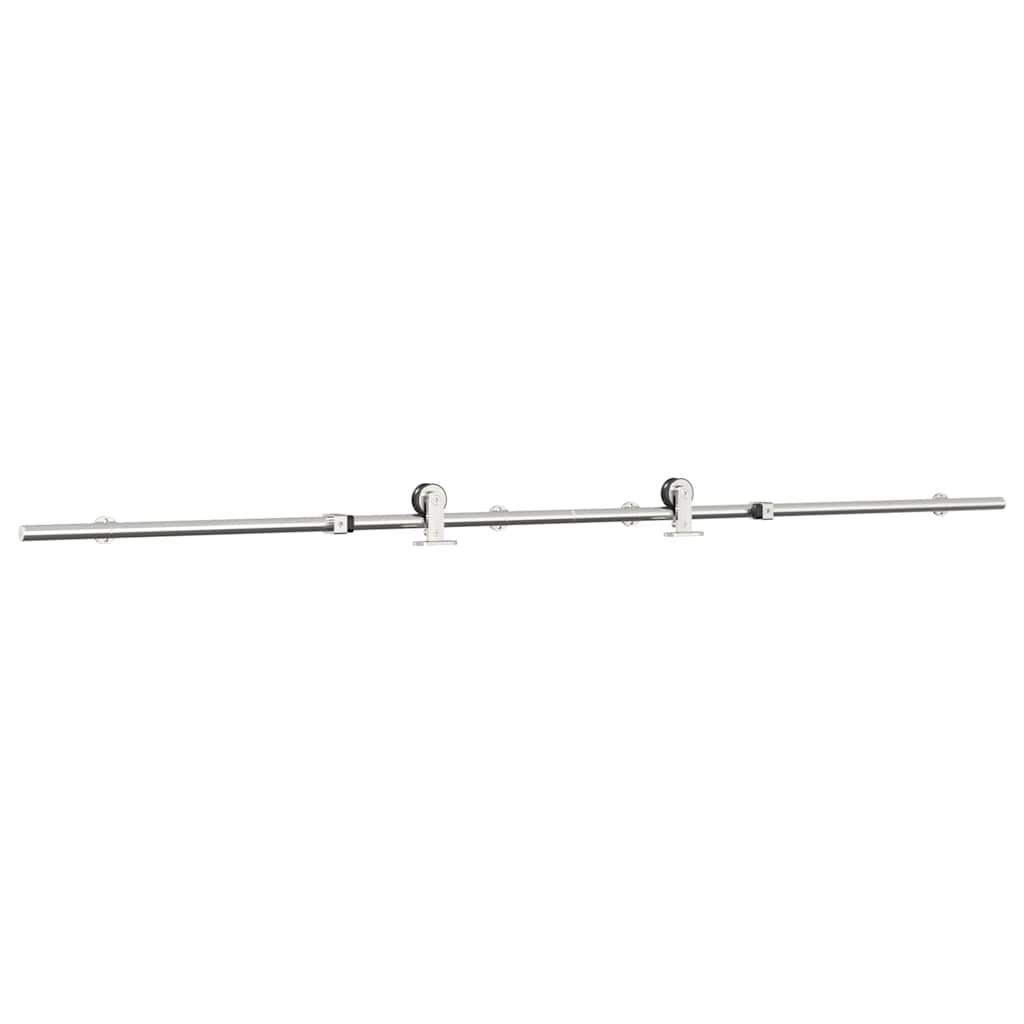 Schuifdeur onderdelenset 200 cm roestvrij staal zilverkleurig is nu te koop bij PeponiXL, paradijselijk wonen!
