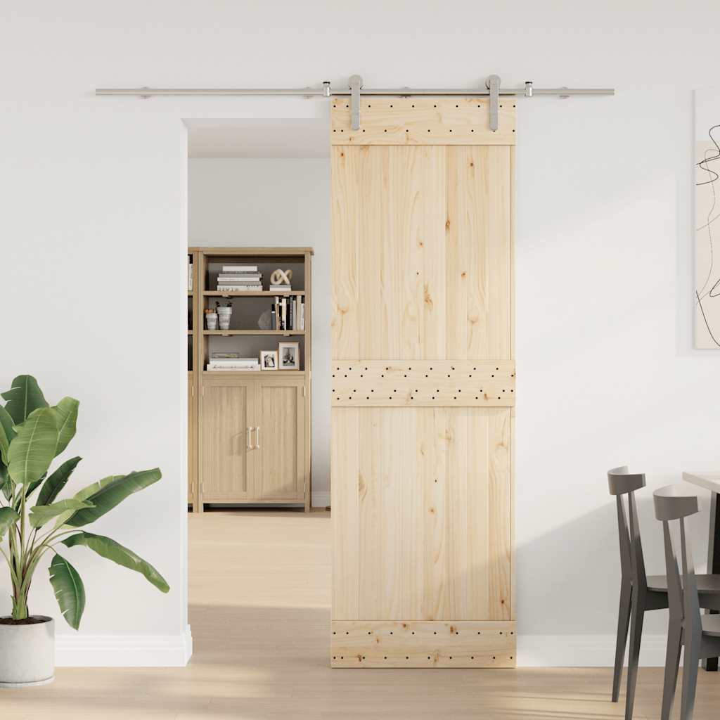 Schuifdeur onderdelenset 183 cm roestvrij staal zilverkleurig is nu te koop bij PeponiXL, paradijselijk wonen!