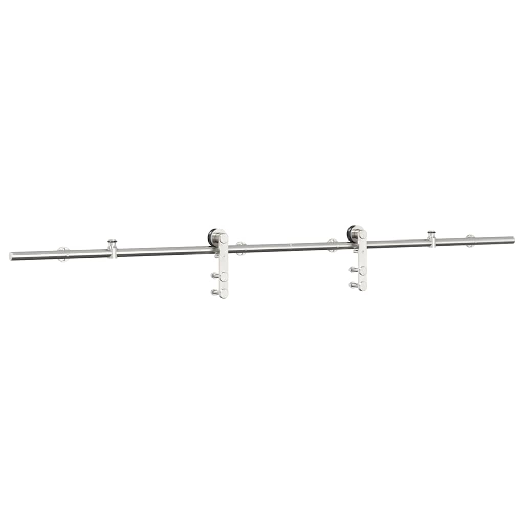 Schuifdeur onderdelenset 183 cm roestvrij staal zilverkleurig is nu te koop bij PeponiXL, paradijselijk wonen!