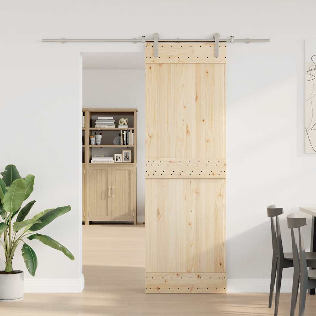 Schuifdeur onderdelenset 200 cm roestvrij staal zilverkleurig is nu te koop bij PeponiXL, paradijselijk wonen!