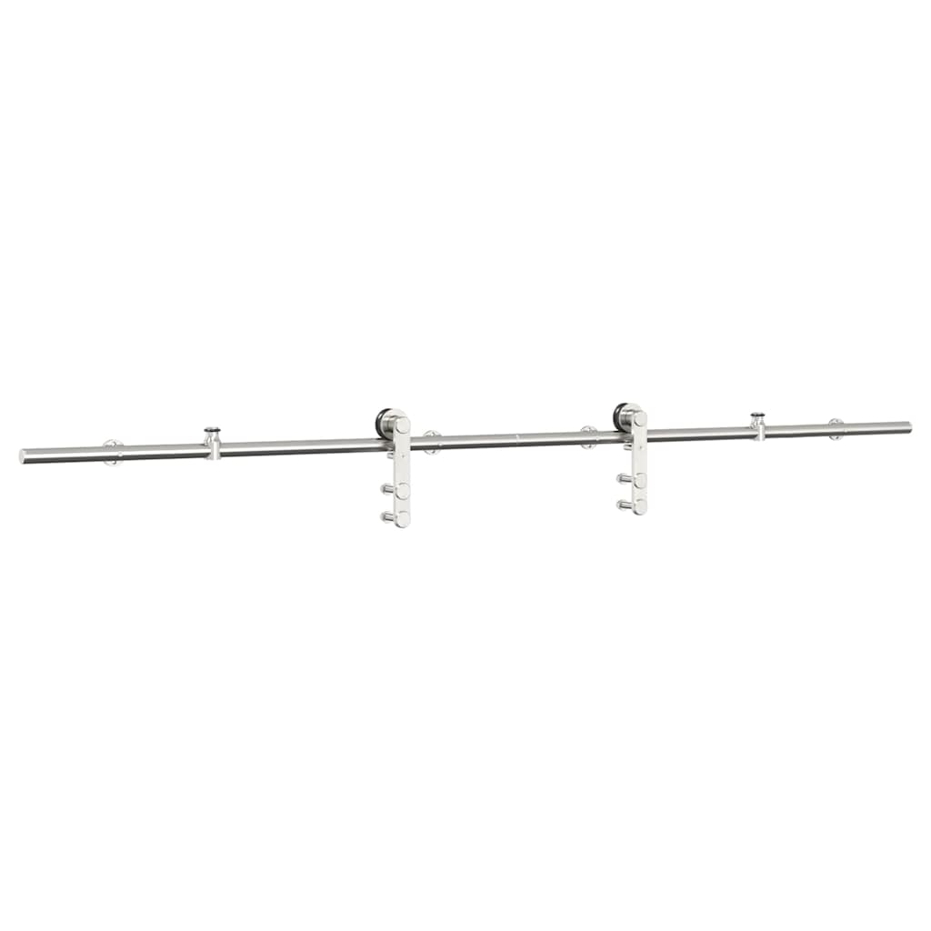Schuifdeur onderdelenset 200 cm roestvrij staal zilverkleurig is nu te koop bij PeponiXL, paradijselijk wonen!