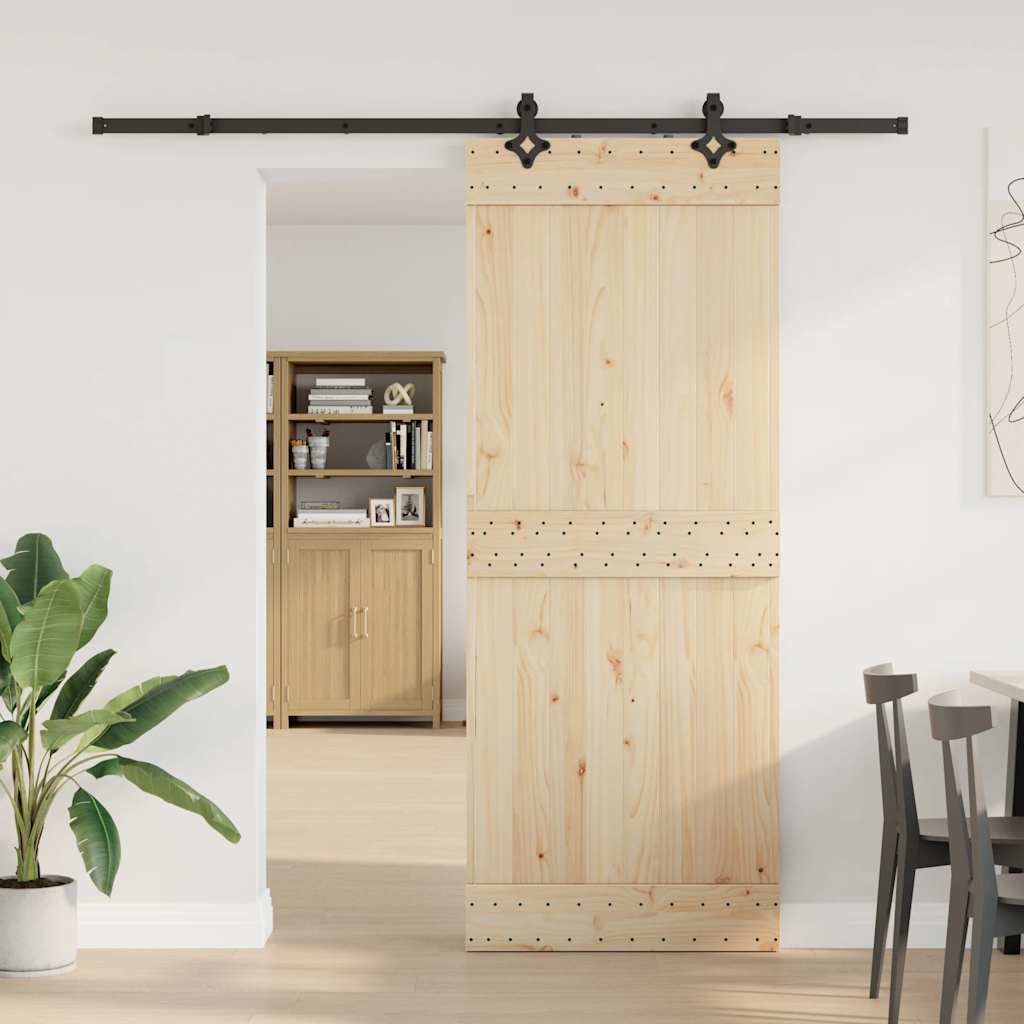 Doos met onderdelen voor schuifdeur 213,5 cm staal zwart is nu te koop bij PeponiXL, paradijselijk wonen!