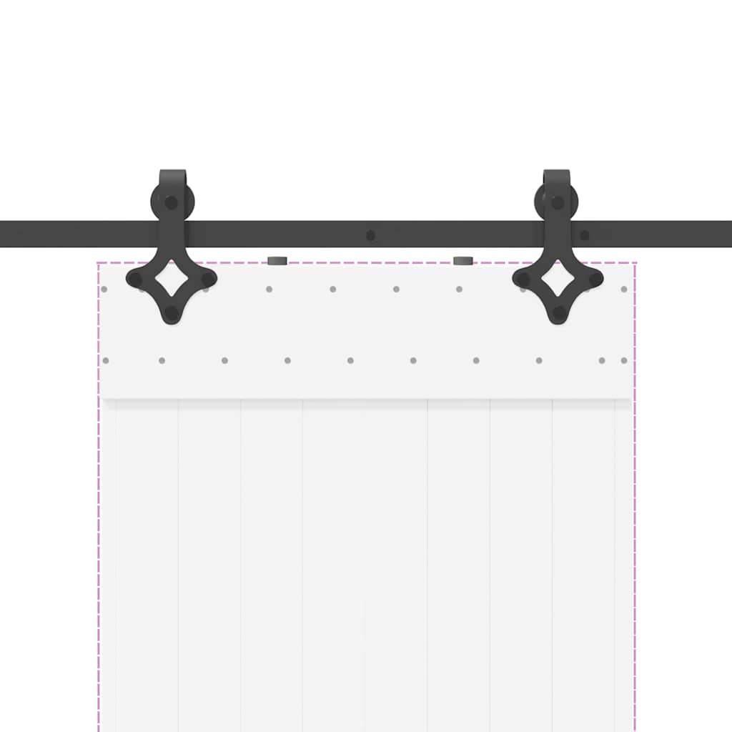 Doos met onderdelen voor schuifdeur 213,5 cm staal zwart is nu te koop bij PeponiXL, paradijselijk wonen!