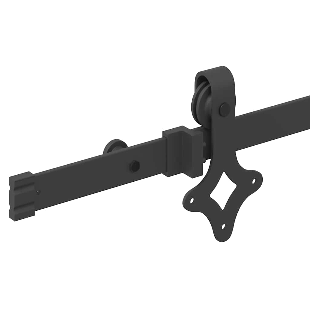 Doos met onderdelen voor schuifdeur 213,5 cm staal zwart is nu te koop bij PeponiXL, paradijselijk wonen!