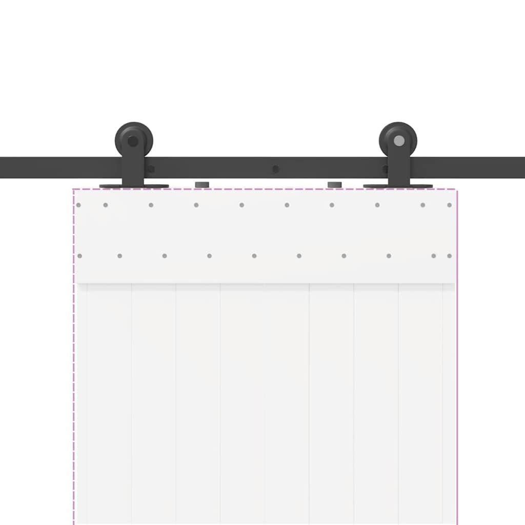 Doos met onderdelen voor schuifdeur 152,5 cm staal zwart is nu te koop bij PeponiXL, paradijselijk wonen!