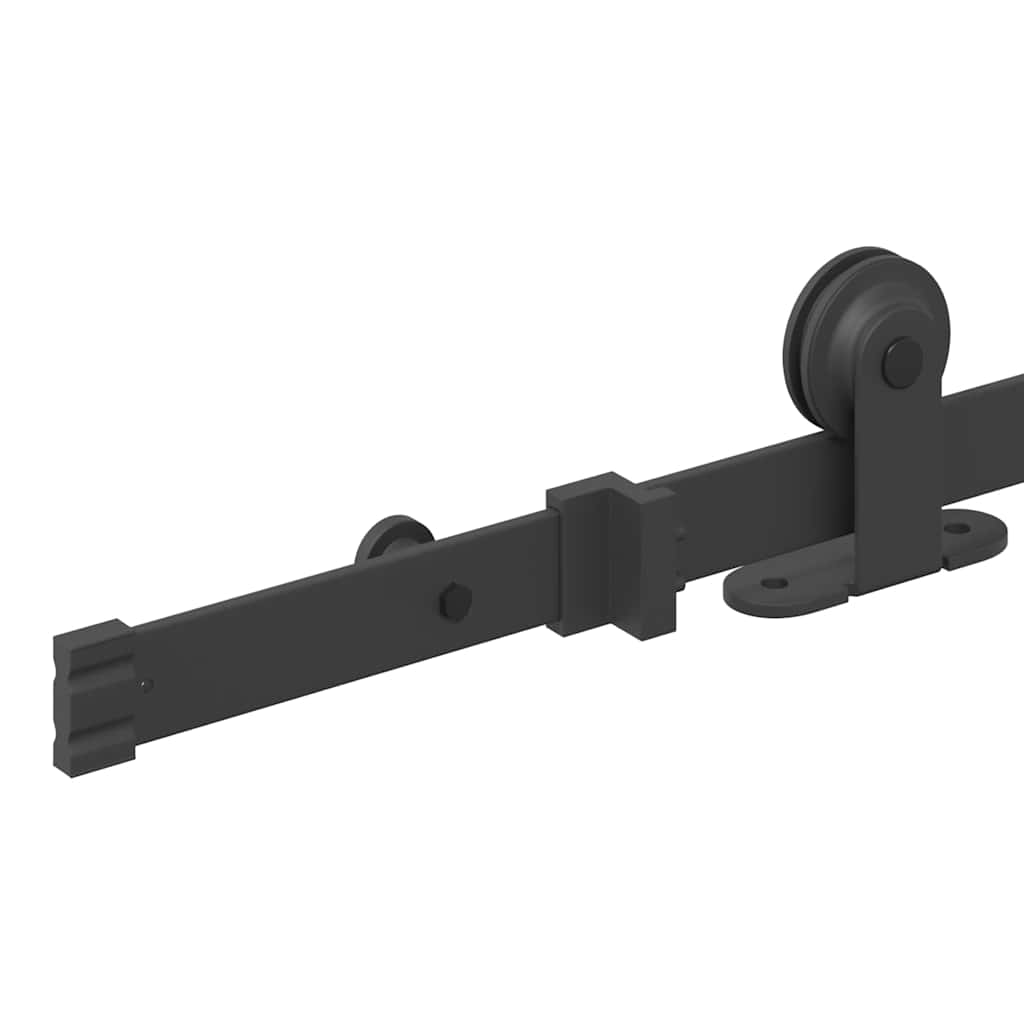 Doos met onderdelen voor schuifdeur 152,5 cm staal zwart is nu te koop bij PeponiXL, paradijselijk wonen!