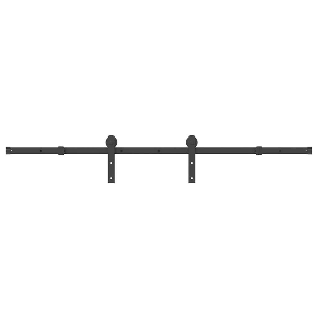 Doos met onderdelen voor schuifdeur 183 cm staal zwart is nu te koop bij PeponiXL, paradijselijk wonen!