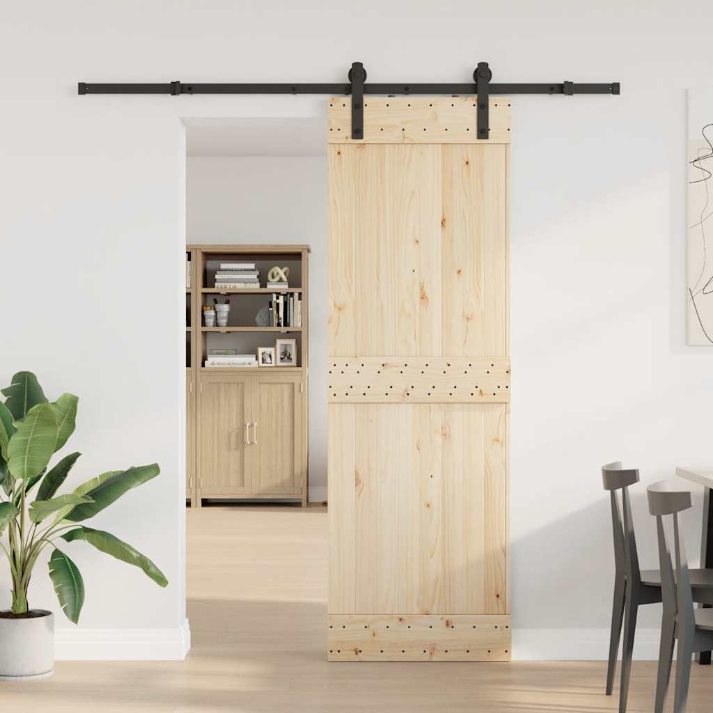 Doos met onderdelen voor schuifdeur 200 cm staal zwart is nu te koop bij PeponiXL, paradijselijk wonen!
