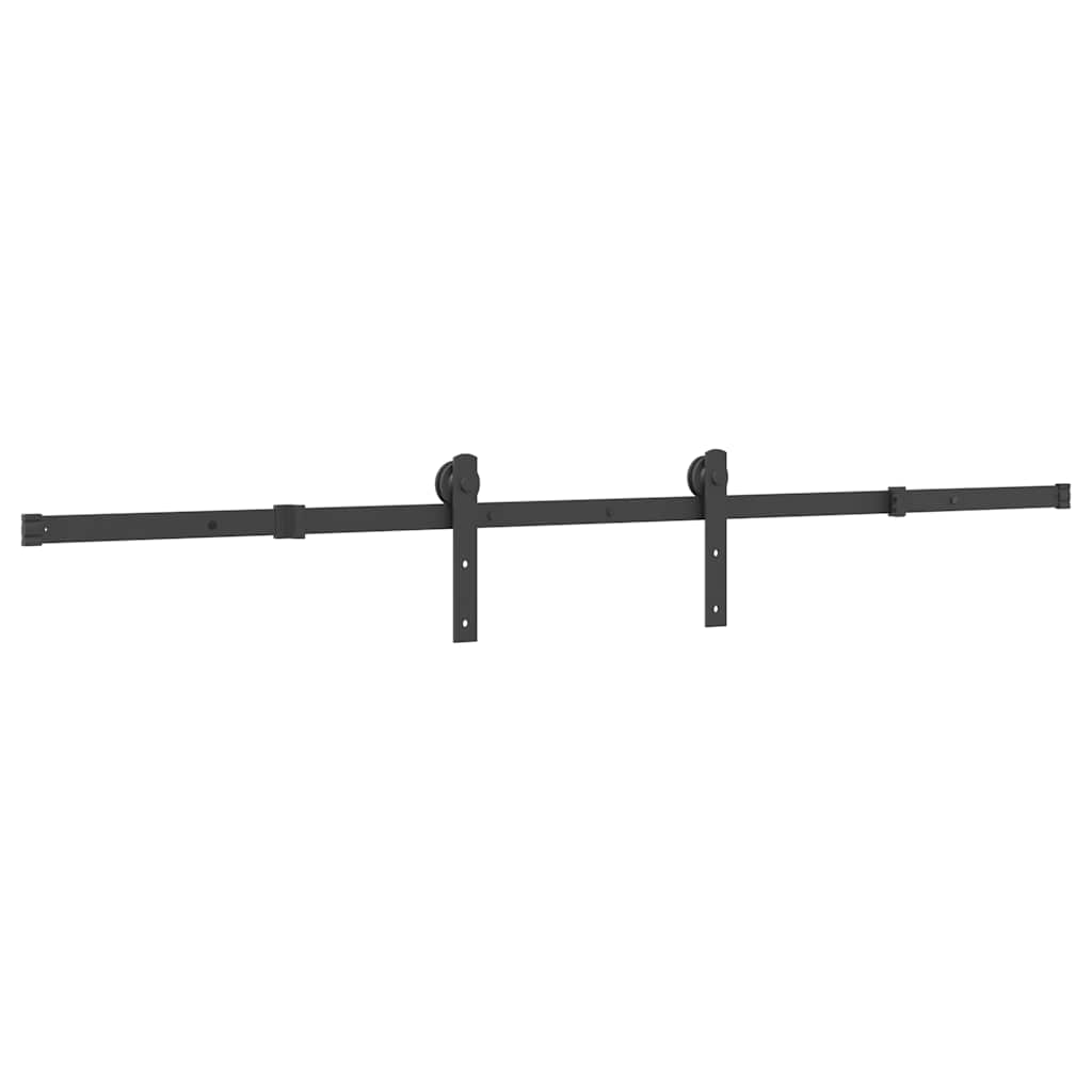 Doos met onderdelen voor schuifdeur 200 cm staal zwart is nu te koop bij PeponiXL, paradijselijk wonen!