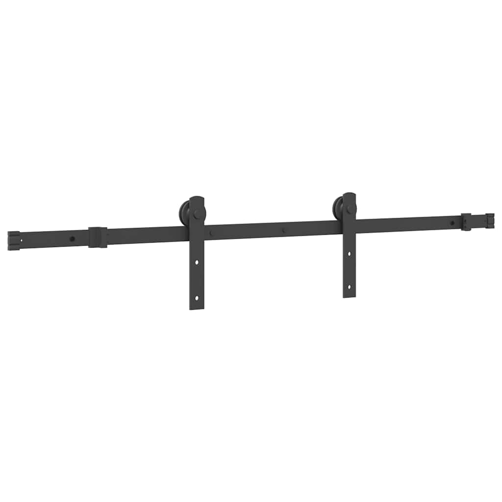 Doos met onderdelen voor schuifdeur 152 cm staal zwart is nu te koop bij PeponiXL, paradijselijk wonen!