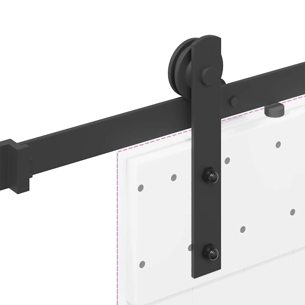 Doos met onderdelen voor schuifdeur 152 cm staal zwart is nu te koop bij PeponiXL, paradijselijk wonen!