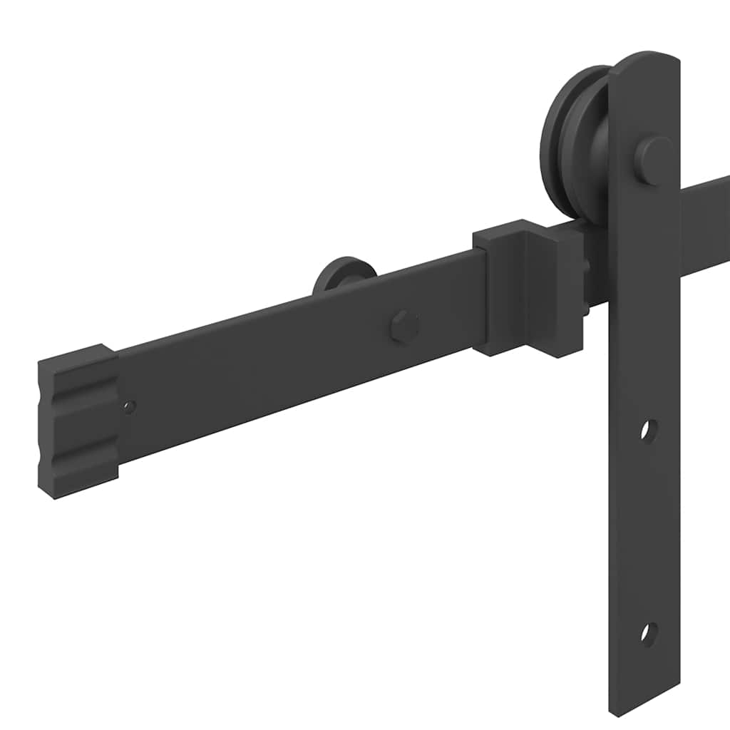 Doos met onderdelen voor schuifdeur 152 cm staal zwart is nu te koop bij PeponiXL, paradijselijk wonen!