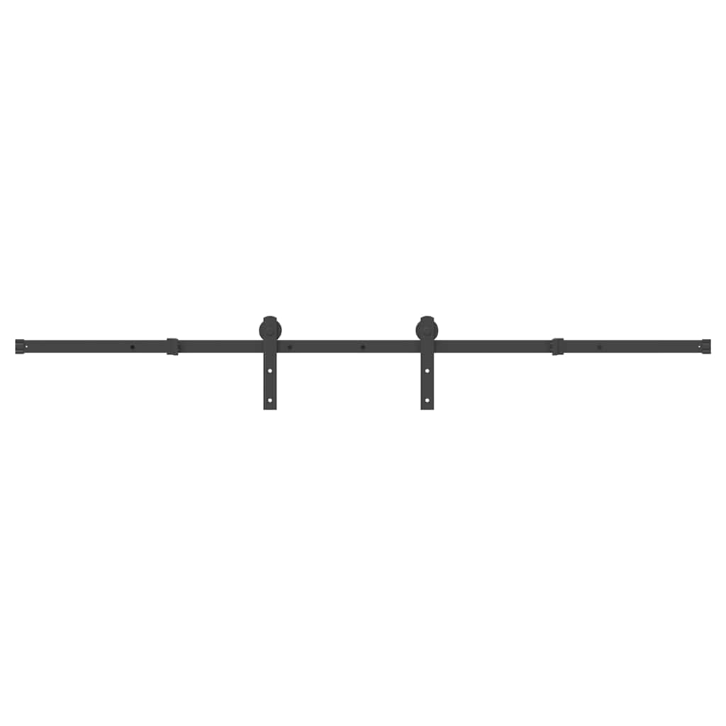 Doos met onderdelen voor schuifdeur 213,5 cm staal zwart is nu te koop bij PeponiXL, paradijselijk wonen!