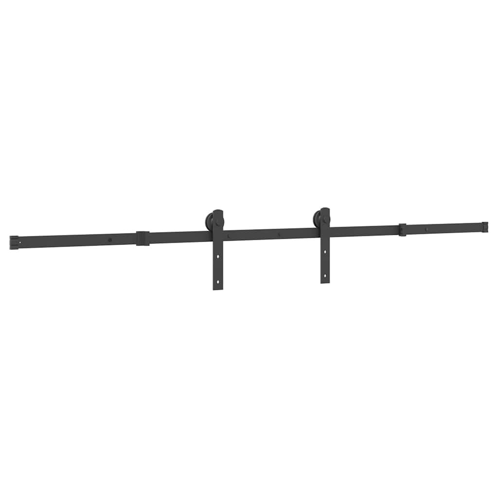 Doos met onderdelen voor schuifdeur 213,5 cm staal zwart is nu te koop bij PeponiXL, paradijselijk wonen!