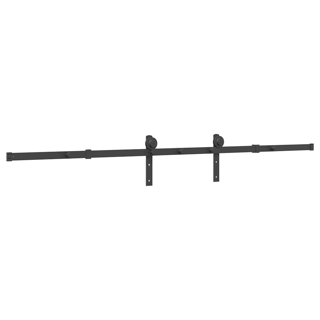 Doos met onderdelen voor schuifdeur 213,5 cm staal zwart is nu te koop bij PeponiXL, paradijselijk wonen!