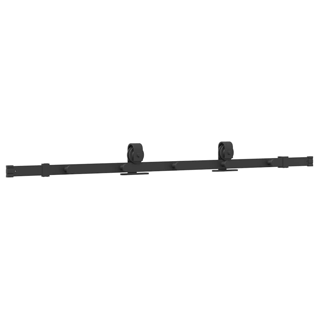 Doos met onderdelen voor schuifdeur 152,5 cm staal zwart is nu te koop bij PeponiXL, paradijselijk wonen!