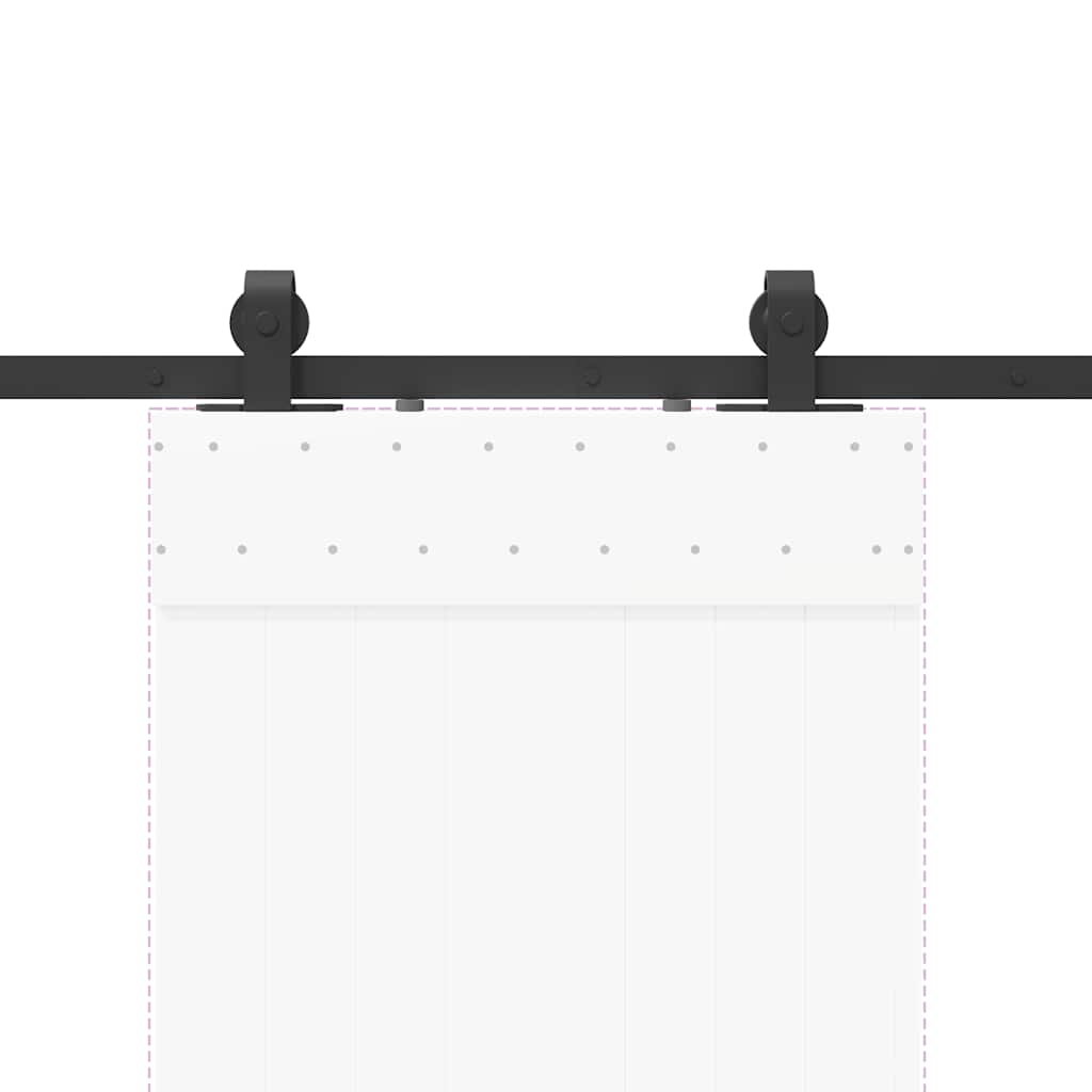 Doos met onderdelen voor schuifdeur 152,5 cm staal zwart is nu te koop bij PeponiXL, paradijselijk wonen!