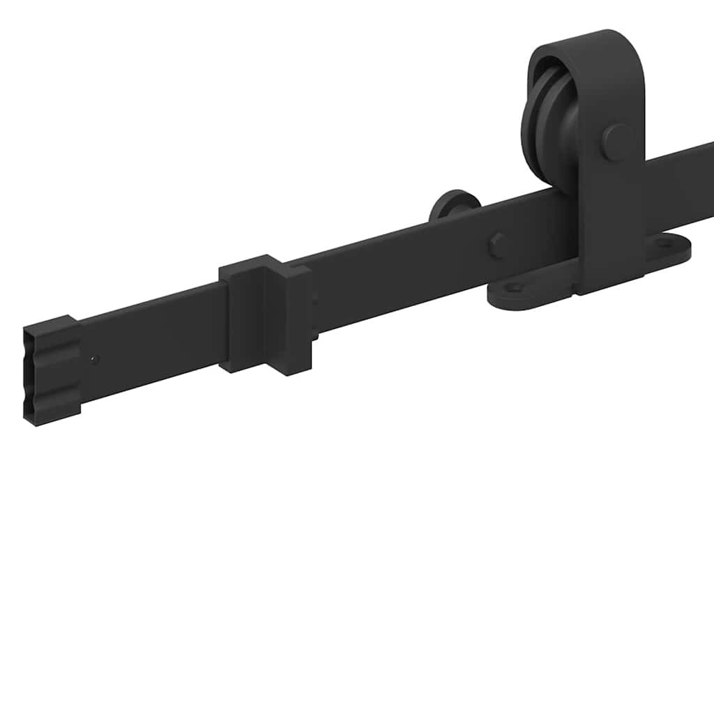 Doos met onderdelen voor schuifdeur 152,5 cm staal zwart is nu te koop bij PeponiXL, paradijselijk wonen!