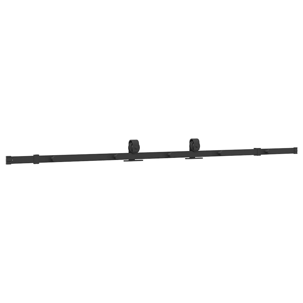 Doos met onderdelen voor schuifdeur 213 cm staal zwart is nu te koop bij PeponiXL, paradijselijk wonen!