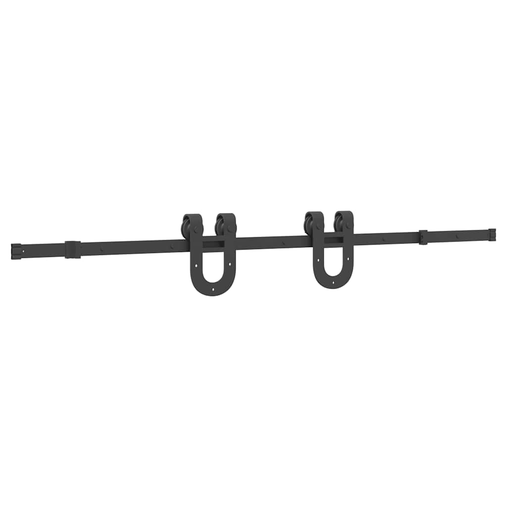 Doos met onderdelen voor schuifdeur 183 cm staal zwart is nu te koop bij PeponiXL, paradijselijk wonen!