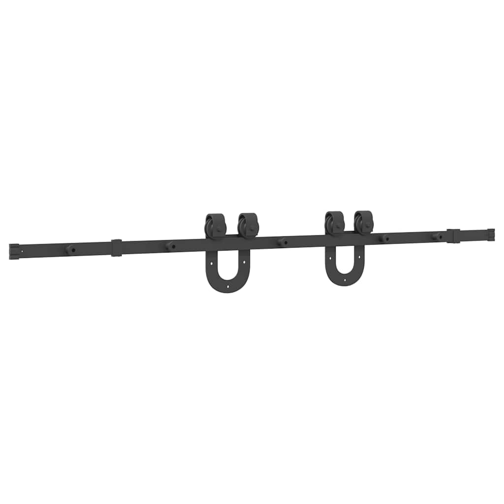 Doos met onderdelen voor schuifdeur 183 cm staal zwart is nu te koop bij PeponiXL, paradijselijk wonen!