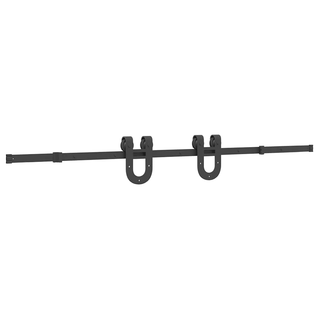 Doos met onderdelen voor schuifdeur 200 cm staal zwart is nu te koop bij PeponiXL, paradijselijk wonen!