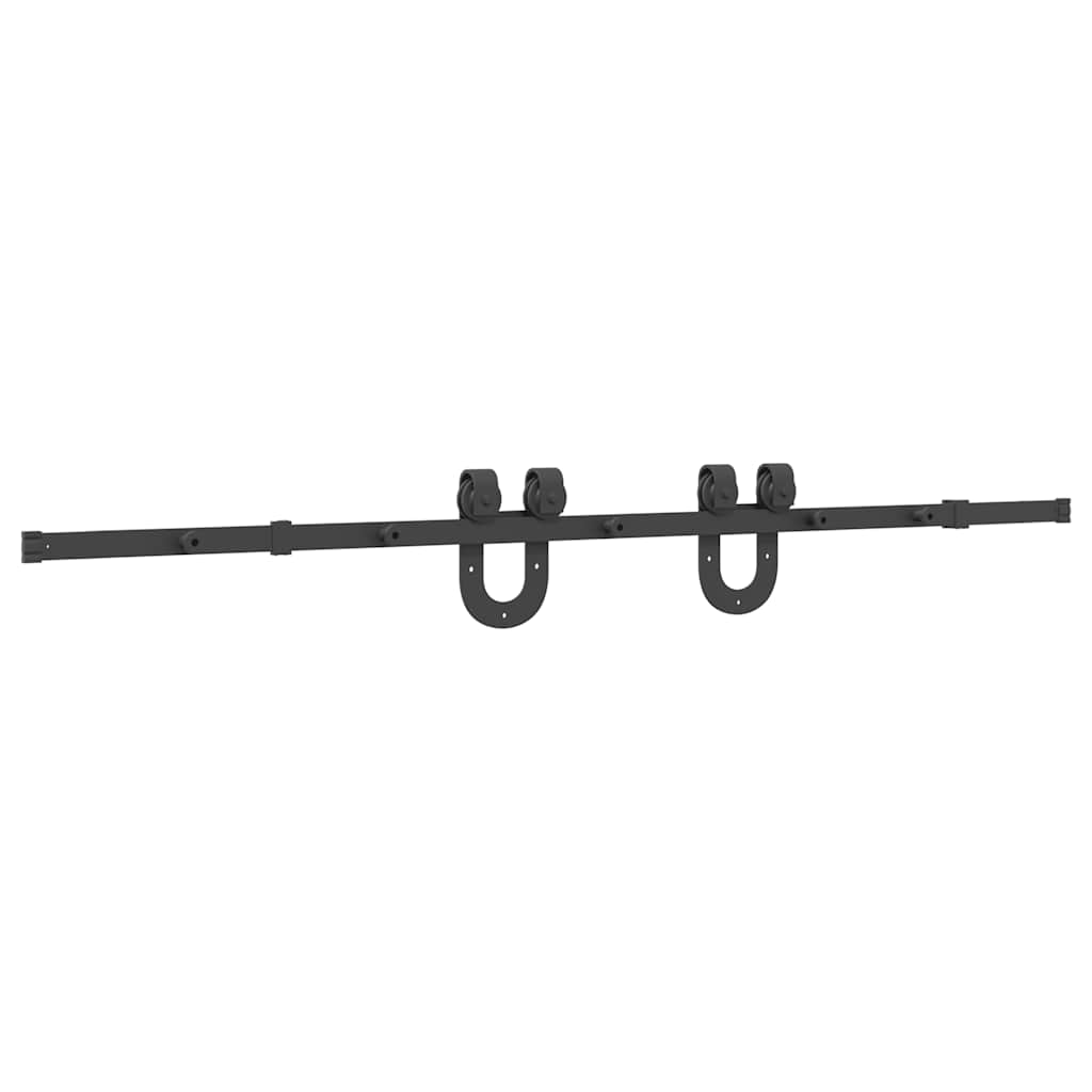Doos met onderdelen voor schuifdeur 200 cm staal zwart is nu te koop bij PeponiXL, paradijselijk wonen!