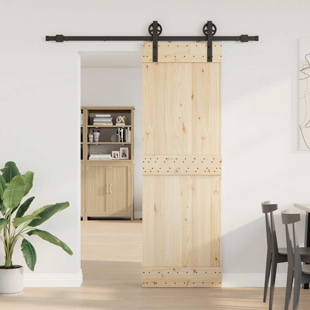 Doos met onderdelen voor schuifdeur 183 cm staal zwart is nu te koop bij PeponiXL, paradijselijk wonen!