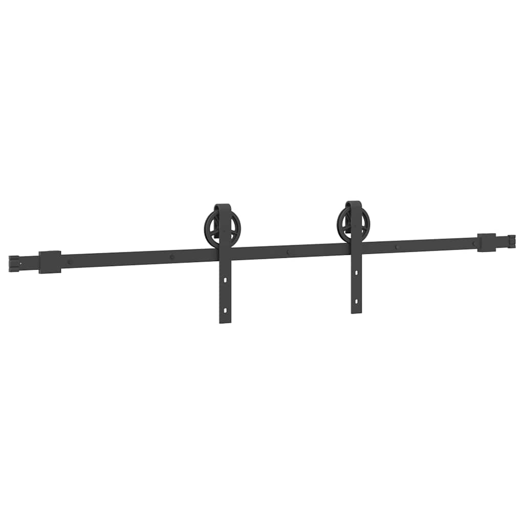 Doos met onderdelen voor schuifdeur 183 cm staal zwart is nu te koop bij PeponiXL, paradijselijk wonen!