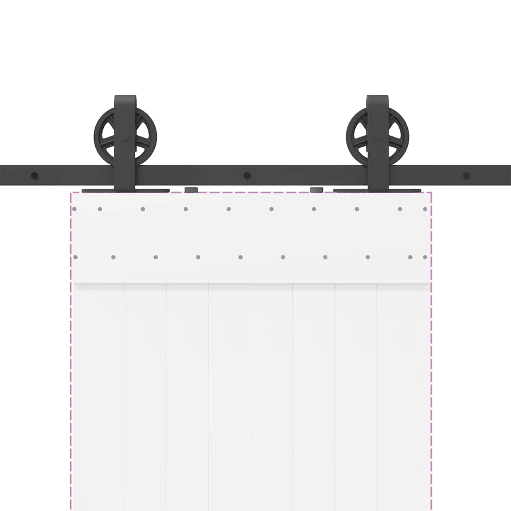 Doos met onderdelen voor schuifdeur 200 cm staal zwart is nu te koop bij PeponiXL, paradijselijk wonen!