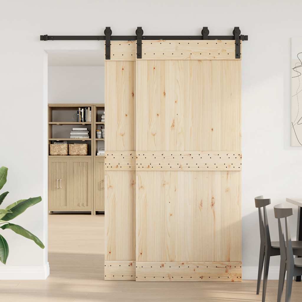 Doos met onderdelen voor schuifdeur 183 cm staal zwart is nu te koop bij PeponiXL, paradijselijk wonen!