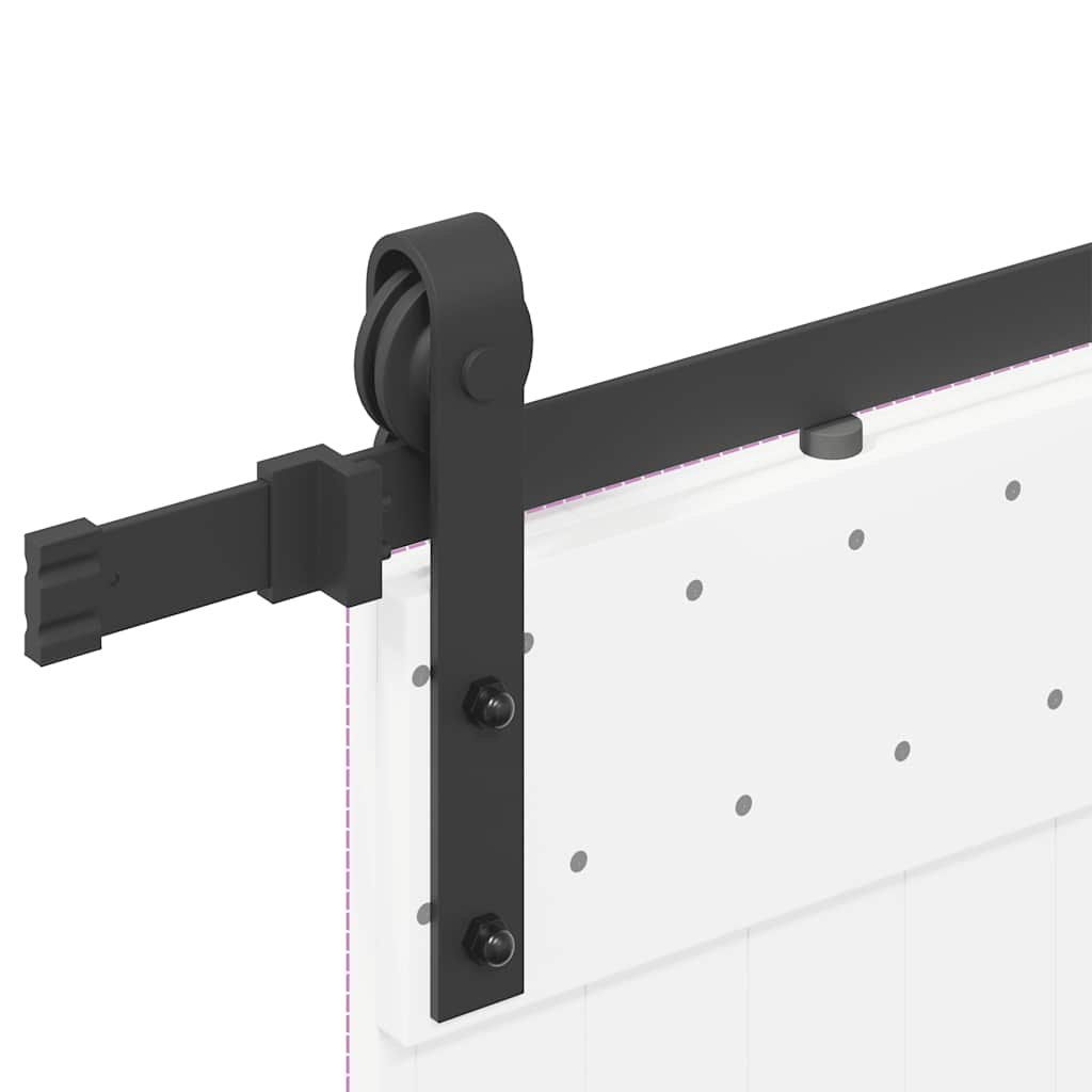 Doos met onderdelen voor schuifdeur 183 cm staal zwart is nu te koop bij PeponiXL, paradijselijk wonen!