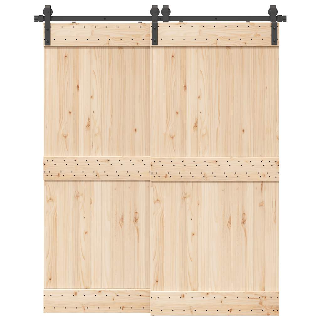 Doos met onderdelen voor schuifdeur 183 cm staal zwart is nu te koop bij PeponiXL, paradijselijk wonen!