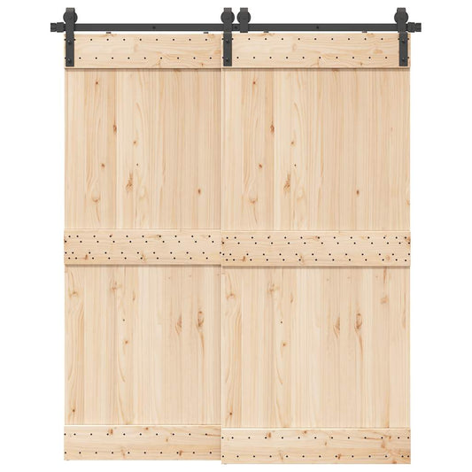 Doos met onderdelen voor schuifdeur 183 cm staal zwart is nu te koop bij PeponiXL, paradijselijk wonen!