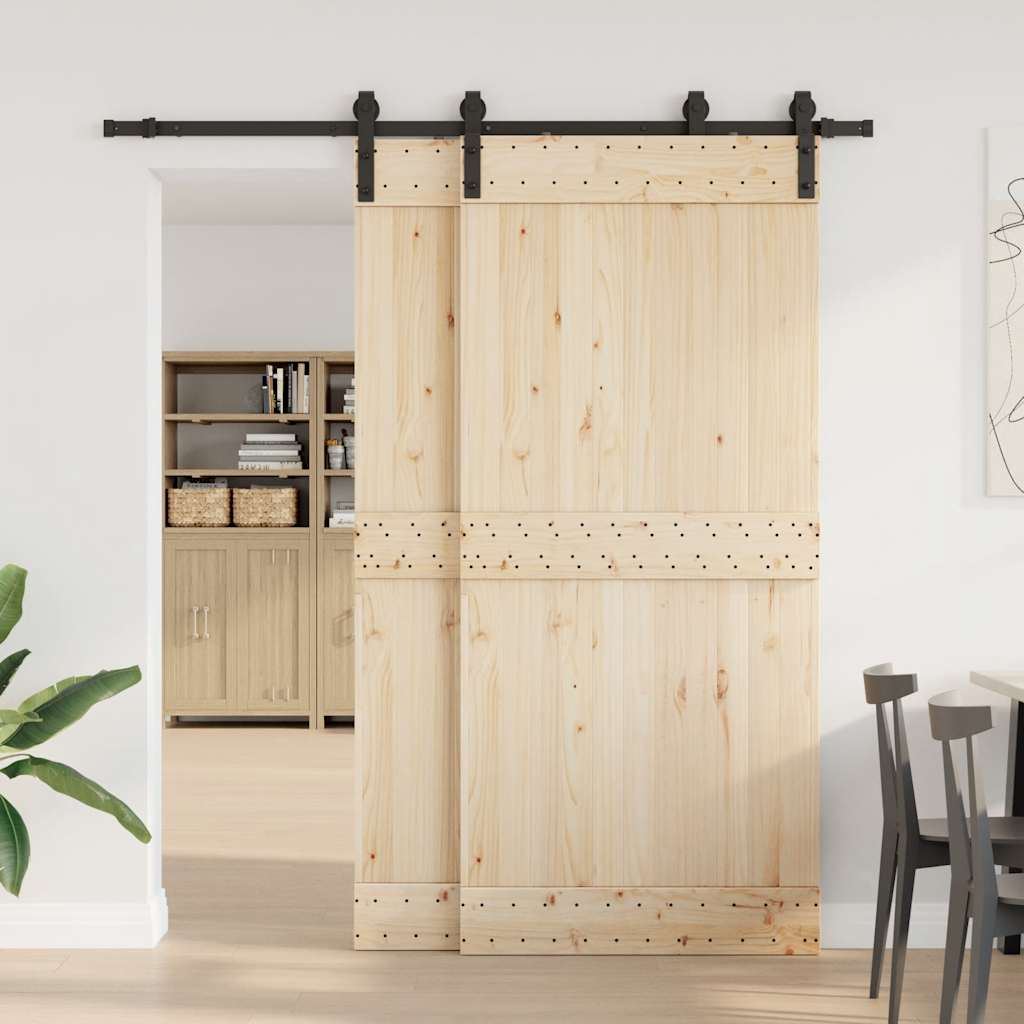 Doos met onderdelen voor schuifdeur 200 cm staal zwart is nu te koop bij PeponiXL, paradijselijk wonen!
