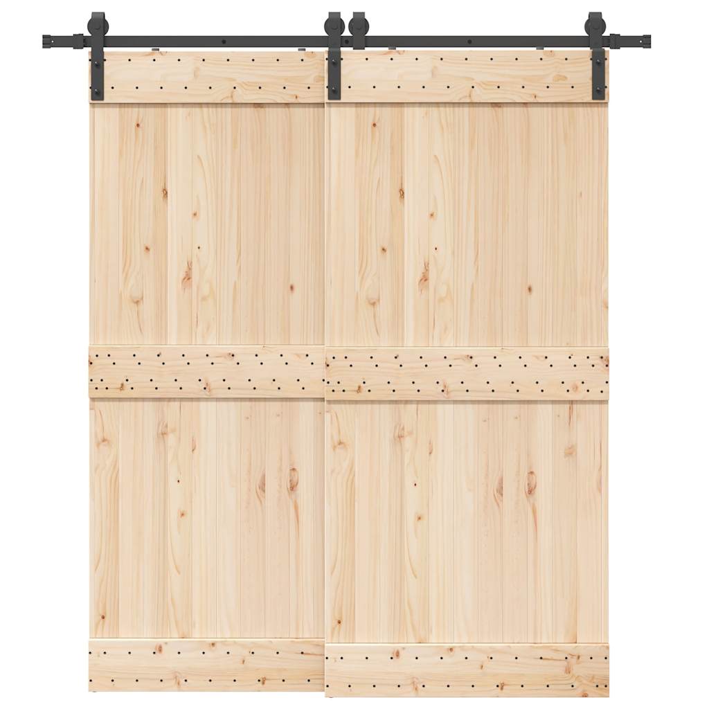 Doos met onderdelen voor schuifdeur 200 cm staal zwart is nu te koop bij PeponiXL, paradijselijk wonen!