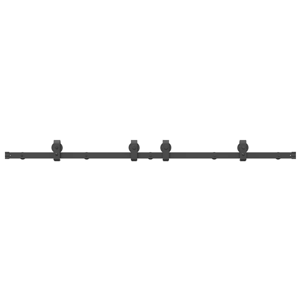 Doos met onderdelen voor schuifdeur 183 cm staal zwart is nu te koop bij PeponiXL, paradijselijk wonen!