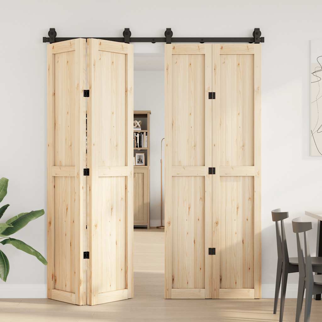 Doos met onderdelen voor schuifdeur 183 cm staal zwart is nu te koop bij PeponiXL, paradijselijk wonen!