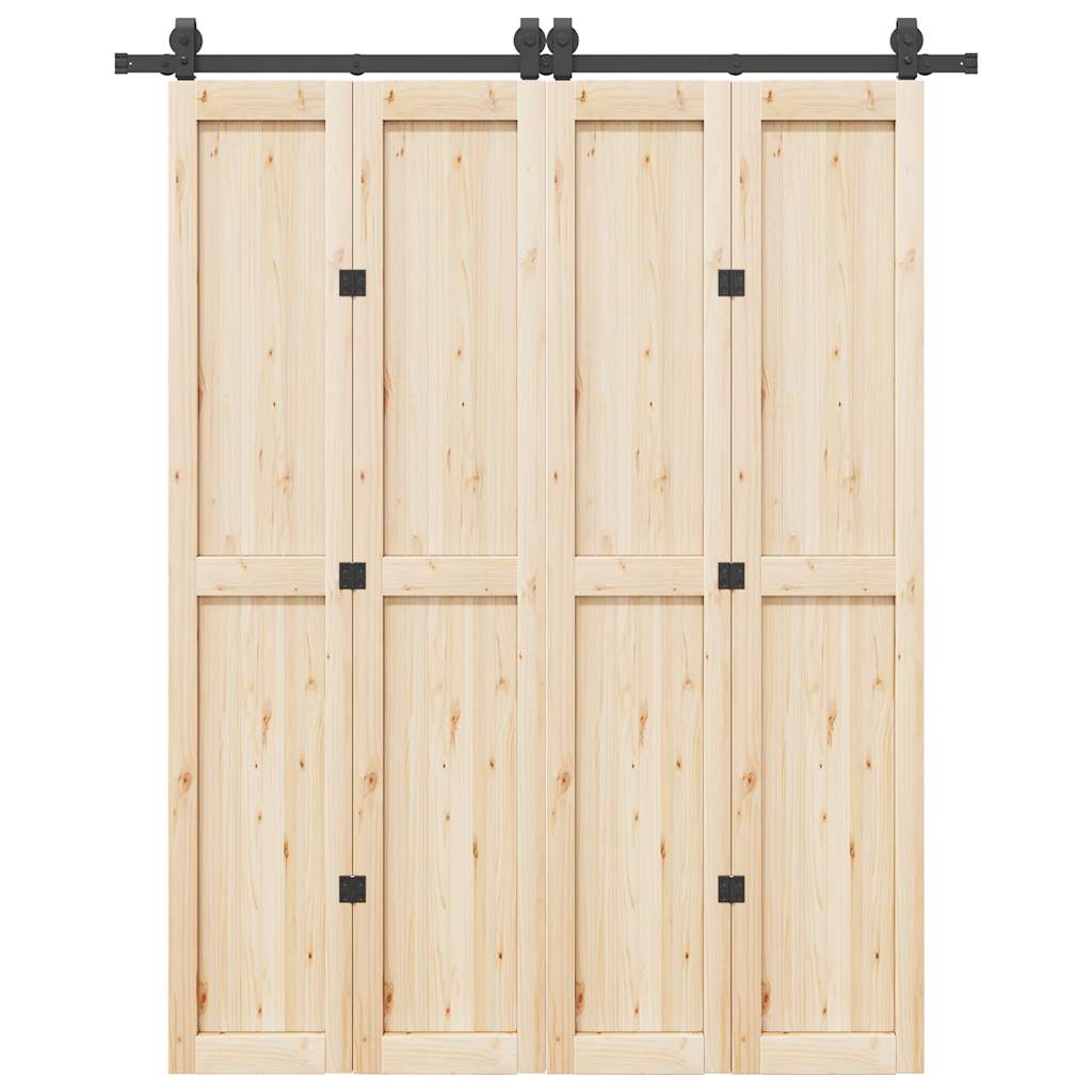 Doos met onderdelen voor schuifdeur 183 cm staal zwart is nu te koop bij PeponiXL, paradijselijk wonen!