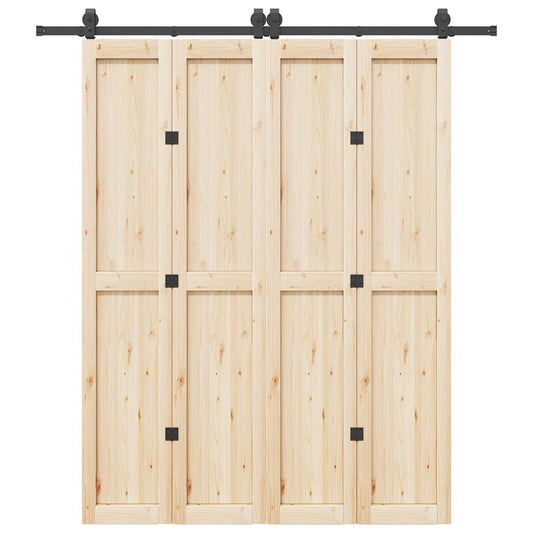 Doos met onderdelen voor schuifdeur 200 cm staal zwart is nu te koop bij PeponiXL, paradijselijk wonen!
