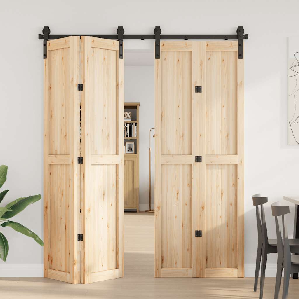 Doos met onderdelen voor schuifdeur 183 cm staal zwart is nu te koop bij PeponiXL, paradijselijk wonen!