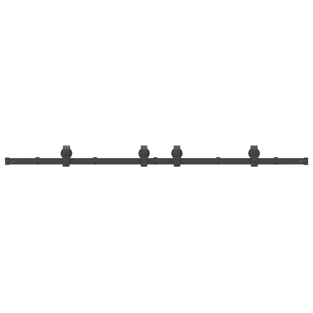 Doos met onderdelen voor schuifdeur 183 cm staal zwart is nu te koop bij PeponiXL, paradijselijk wonen!