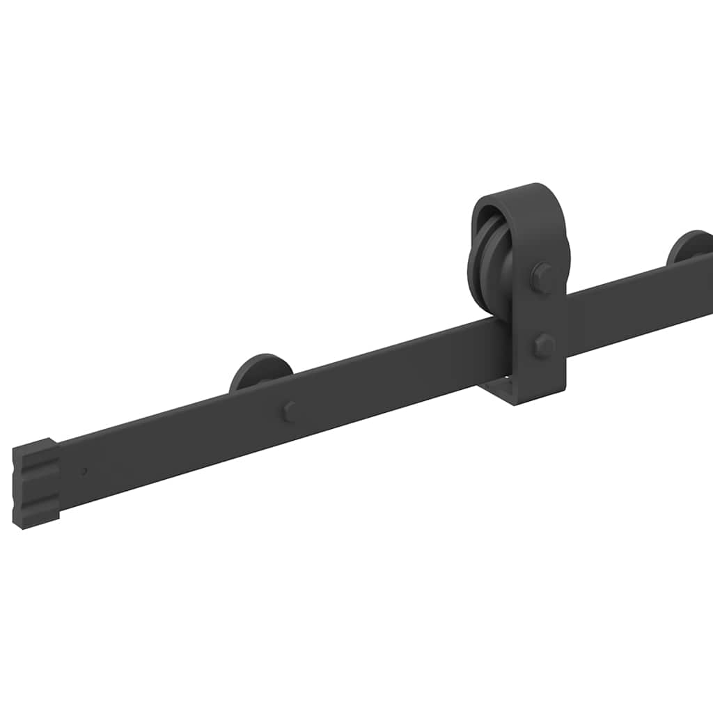 Doos met onderdelen voor schuifdeur 200 cm staal zwart is nu te koop bij PeponiXL, paradijselijk wonen!