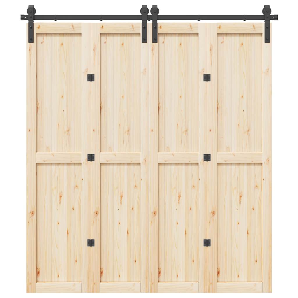 Doos met onderdelen voor schuifdeur 200 cm staal zwart is nu te koop bij PeponiXL, paradijselijk wonen!