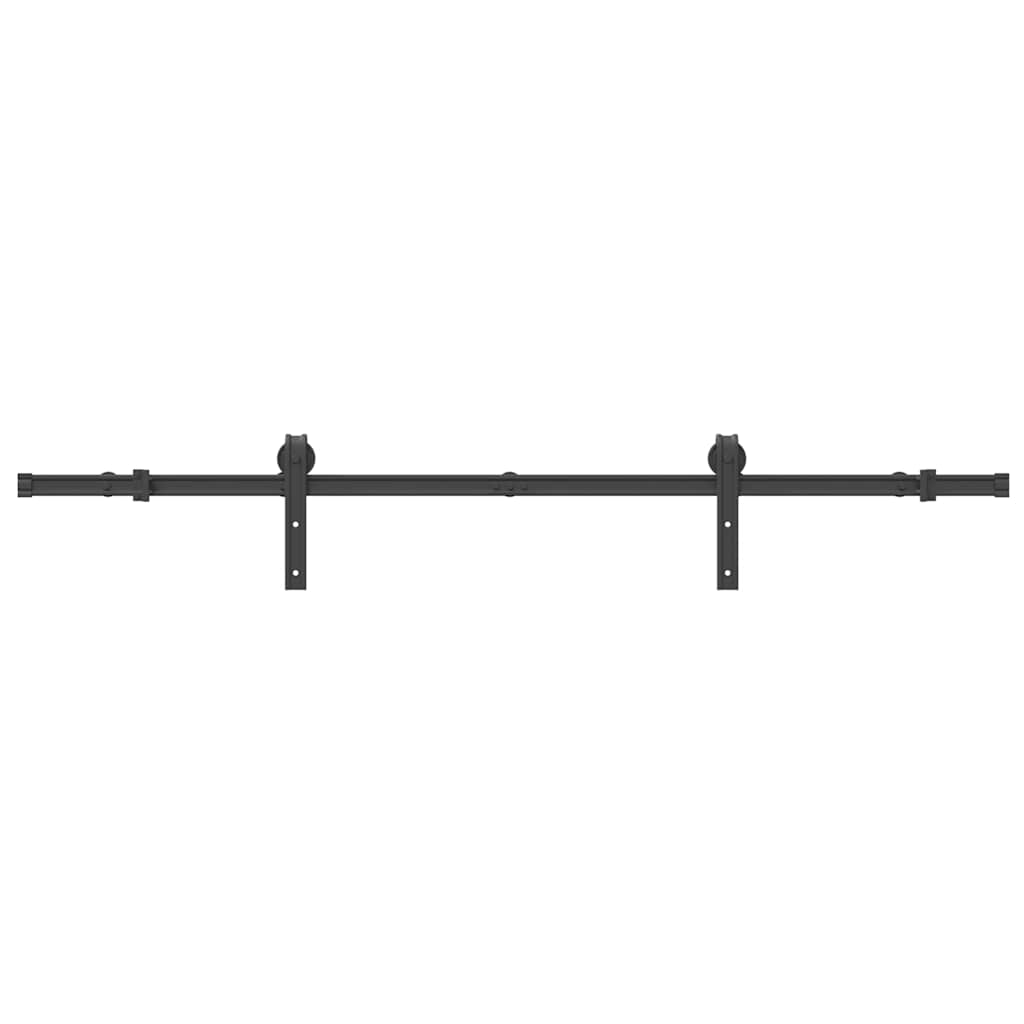 Doos met onderdelen voor schuifdeur 183 cm staal zwart is nu te koop bij PeponiXL, paradijselijk wonen!