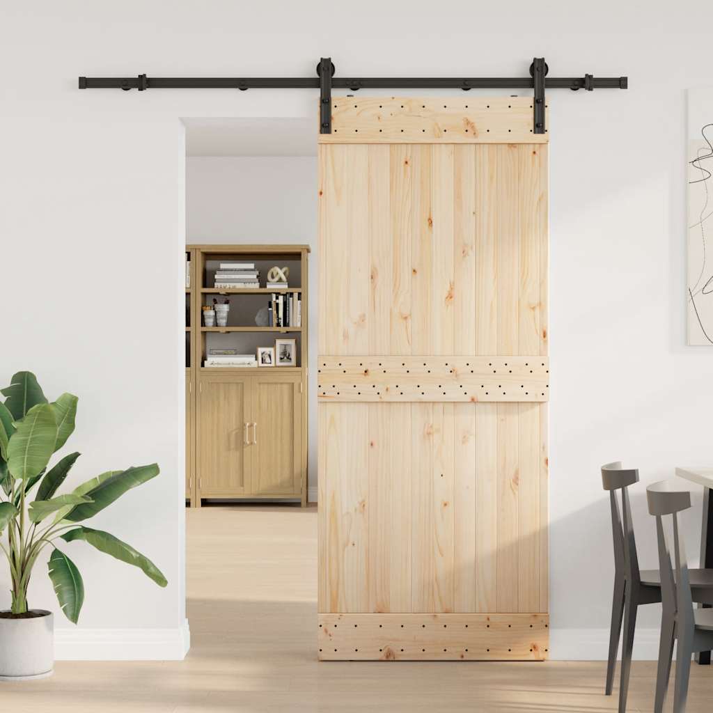 Doos met onderdelen voor schuifdeur 200 cm staal zwart is nu te koop bij PeponiXL, paradijselijk wonen!