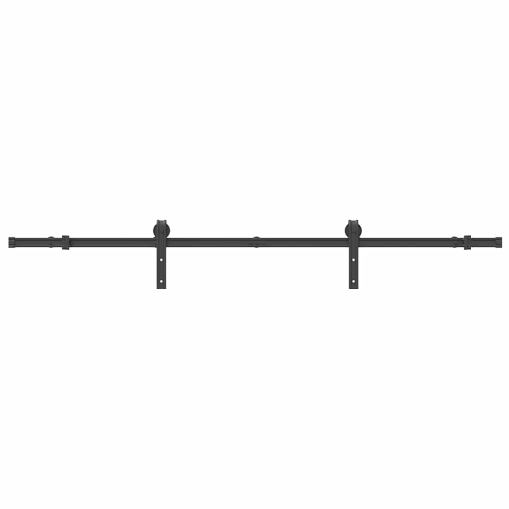 Doos met onderdelen voor schuifdeur 200 cm staal zwart is nu te koop bij PeponiXL, paradijselijk wonen!