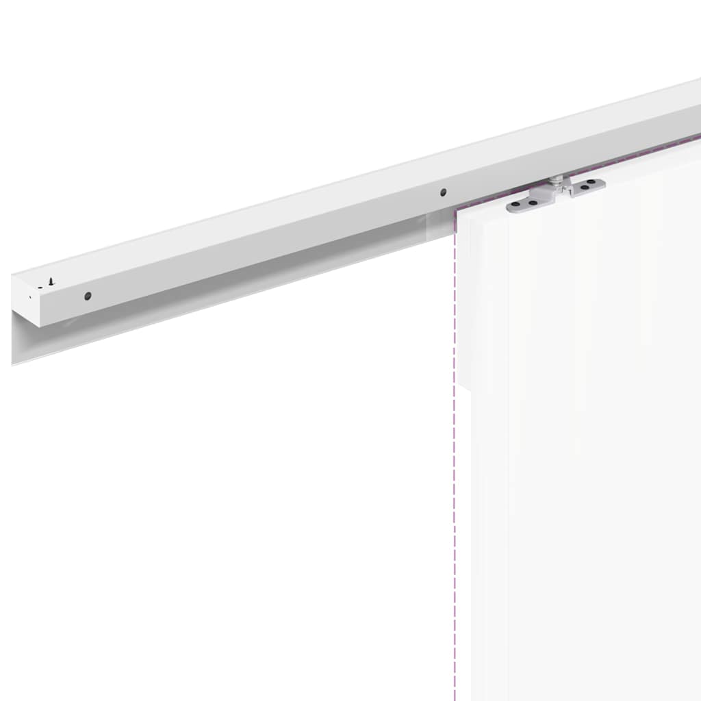 Beslagset schuifdeur 183 cm aluminiumlegering zilverkleurig is nu te koop bij PeponiXL, paradijselijk wonen!