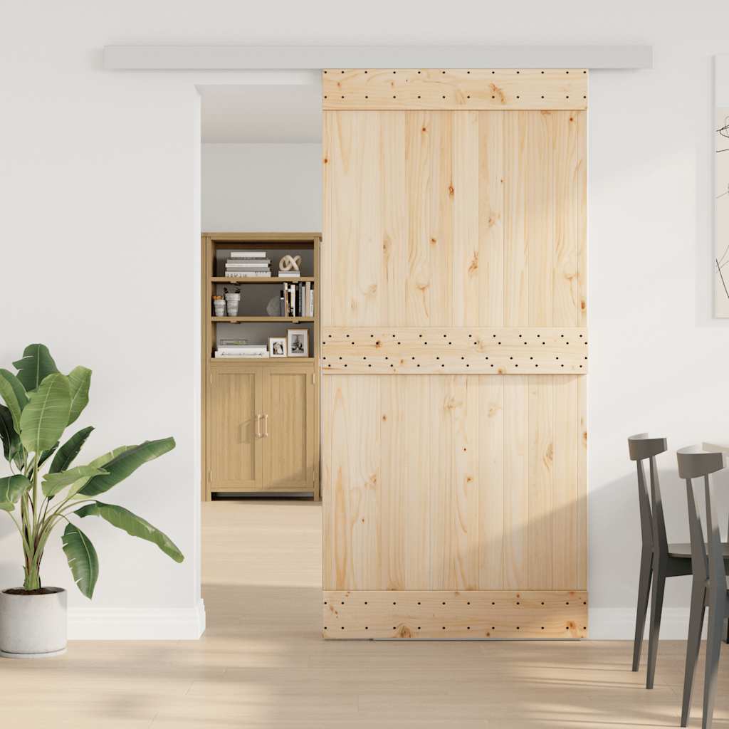 Beslagset schuifdeur 200 cm aluminiumlegering zilverkleurig is nu te koop bij PeponiXL, paradijselijk wonen!